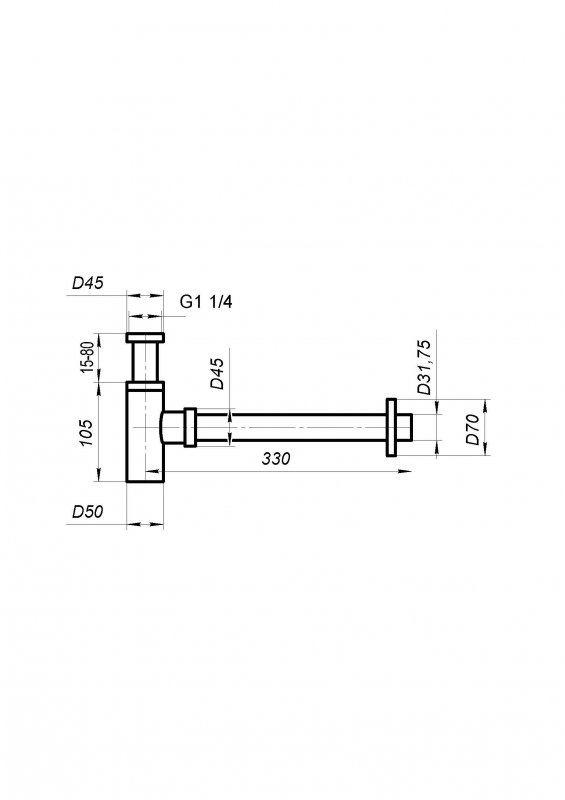 Сифон для раковины BelBagno BB-SMT2-01 хром