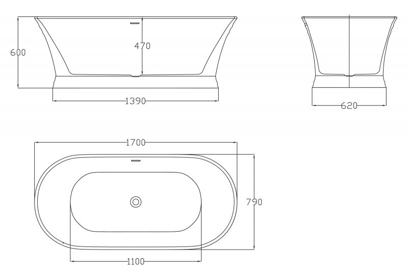 Акриловая ванна BelBagno BB402-1700-790 170x80