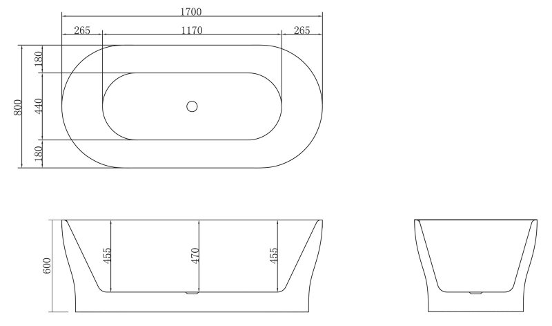 Акриловая ванна BelBagno BB405-1500-800 150x80