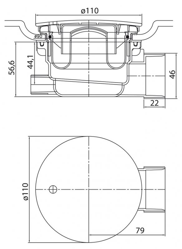 Поддон для душа Cezares Tray TRAY-A-RH-120/100-550-15-W-R R120х100 R, с сифоном