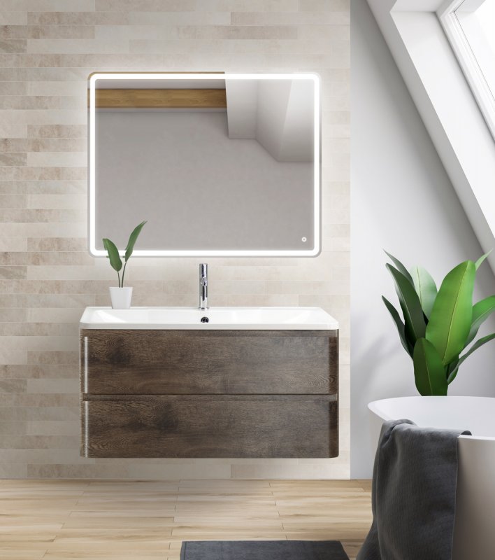 Тумба для комплекта BelBagno Albano 80 подвесная, robere nature grigio