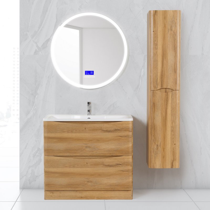 Тумба для комплекта BelBagno Acqua 100 напольная, bianco lucido