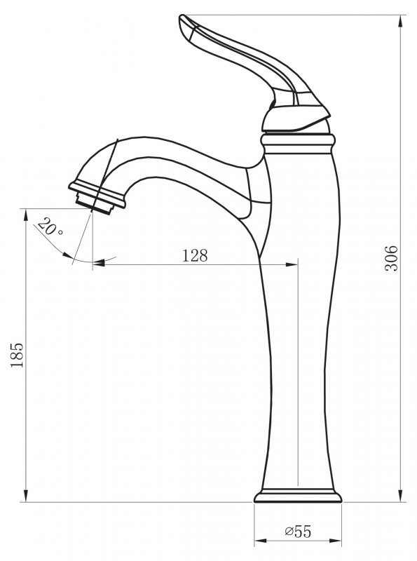 Смеситель для раковины BelBagno Tiffani TIF LMC CRM