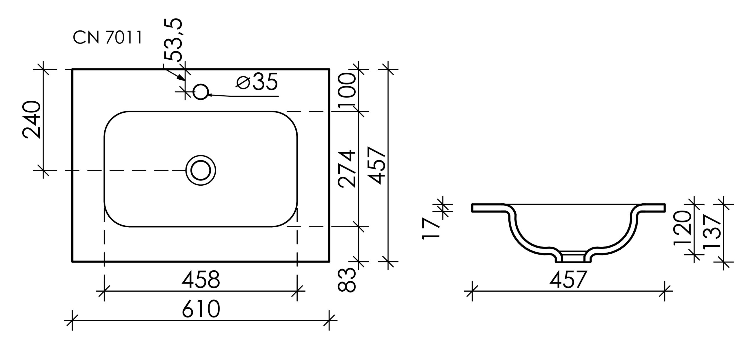 Раковина Ceramica Nova Element CN7011