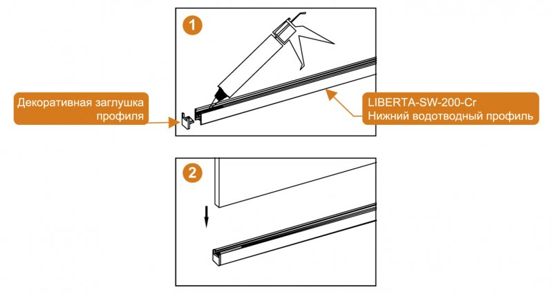 Душевая перегородка Cezares Liberta -L-2-90-GR-Cr