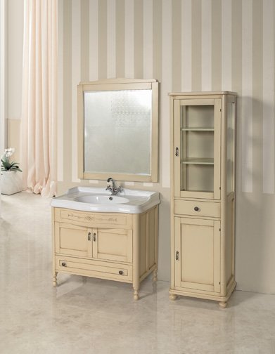 Зеркало BelBagno Novanta bianco antico