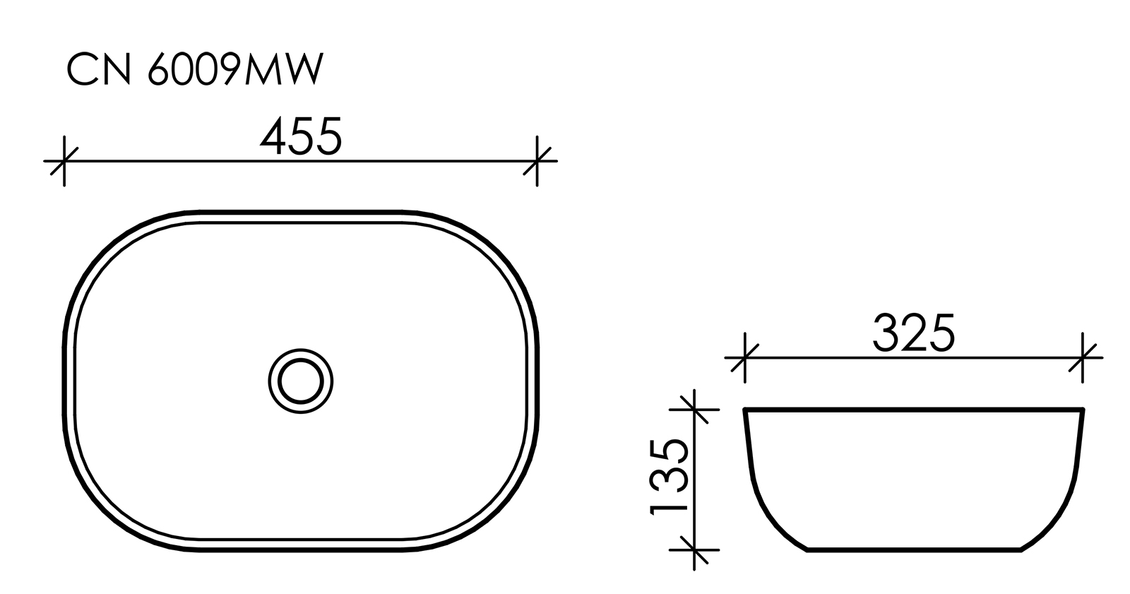 Раковина Ceramica Nova Element CN6009MW белый матовый