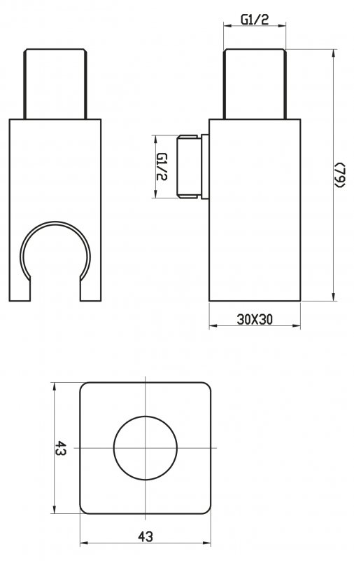 Шланговое подключение BelBagno Nova BB-DHLA-IN держатель для душа