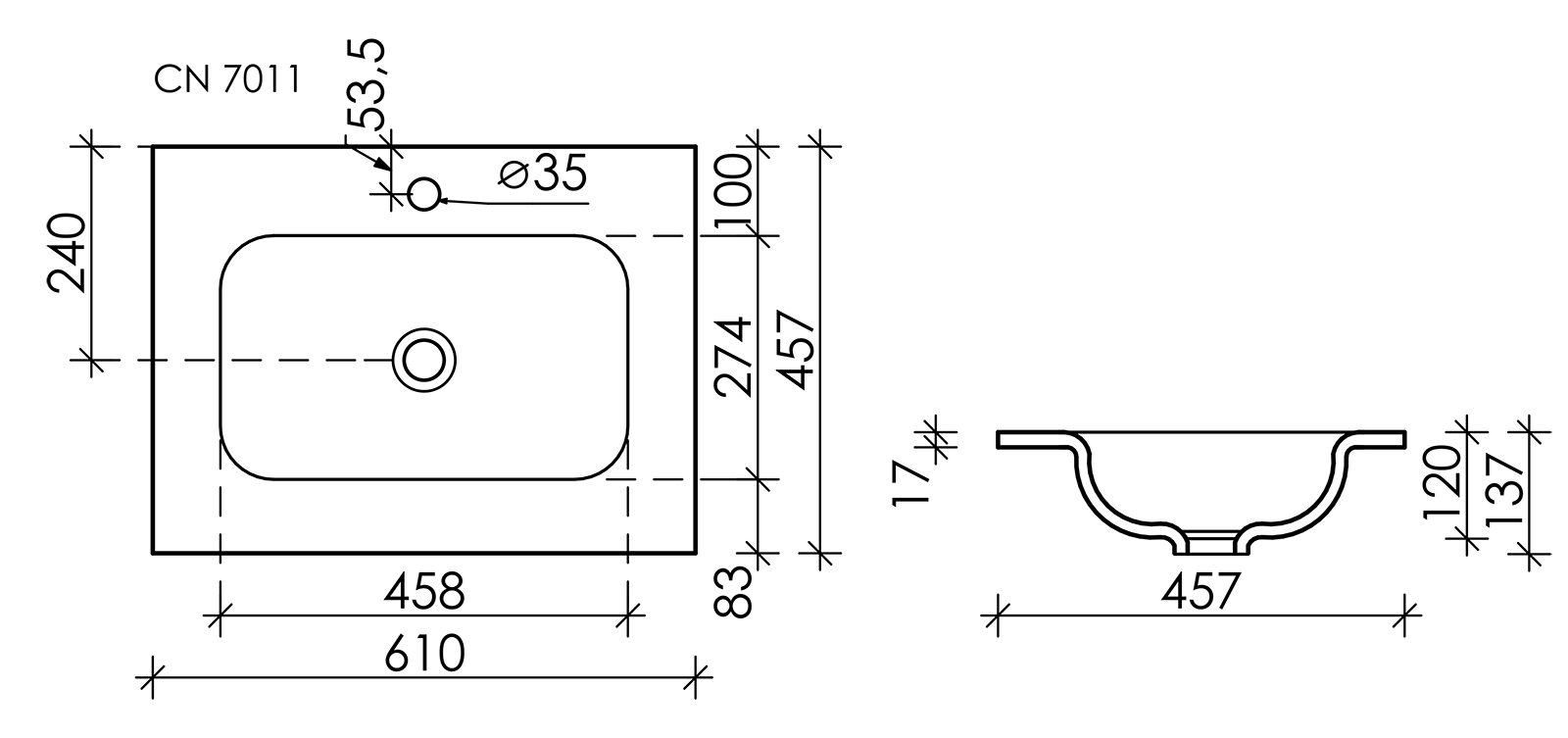 Раковина Ceramica Nova Element CN7011