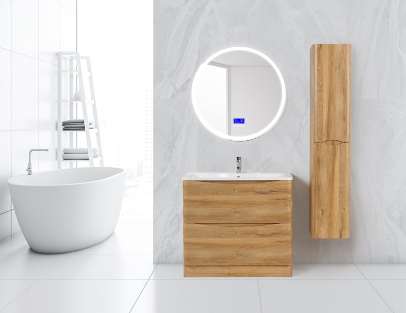 Тумба для комплекта BelBagno Acqua 100 напольная, bianco lucido