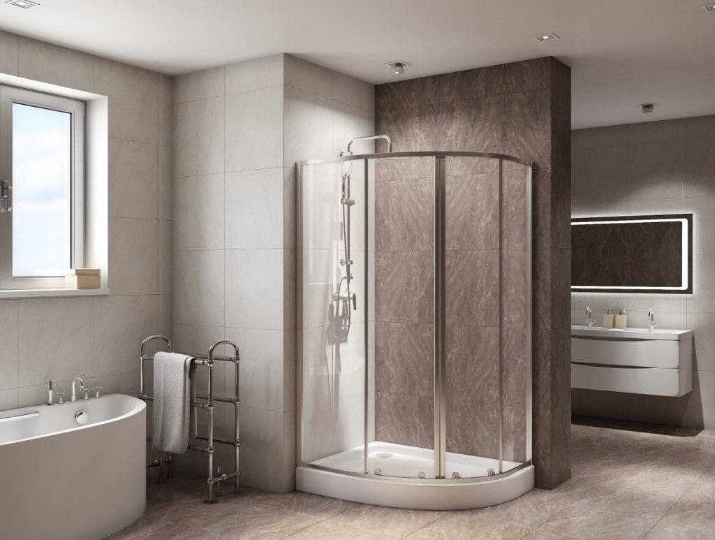 Душевой уголок BelBagno Due RH 2 100/80 C Cr