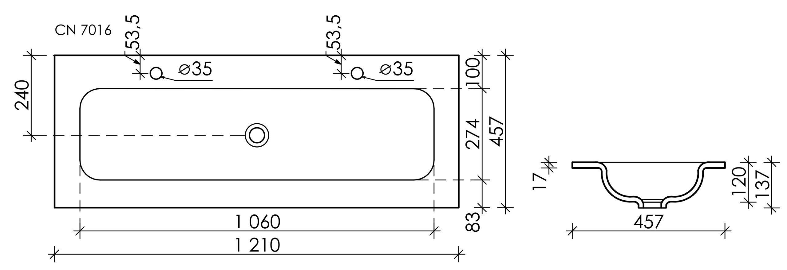 Раковина Ceramica Nova Element CN7016