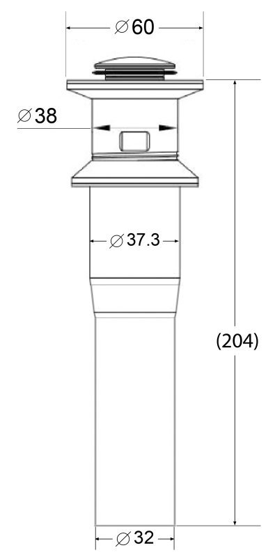 Донный клапан для раковины BelBagno BB-PCU-03-BORO