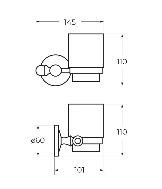 Стакан Art&Max Antic AM-E-2668AL