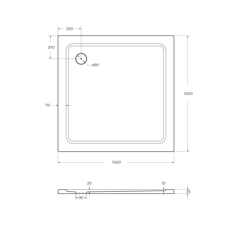 Экран для поддона Cezares TRAY-M-A-100-SCR