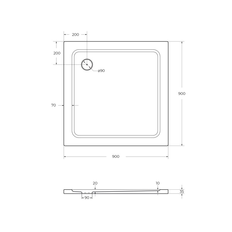 Экран для поддона Cezares TRAY-M-A-100-SCR