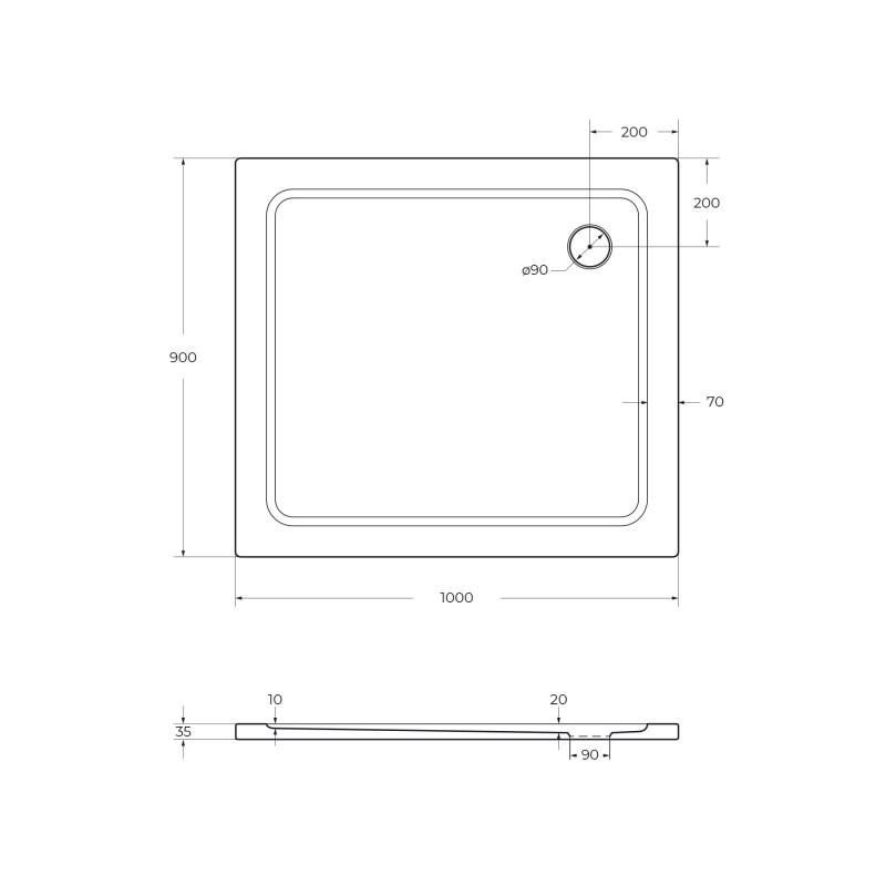 Экран для поддона Cezares TRAY-M-AH-100/90-SCR