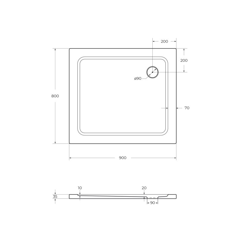 Экран для поддона Cezares TRAY-M-AH-100/90-SCR