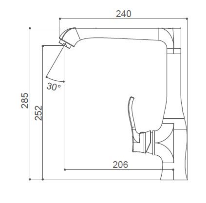 Смеситель для кухни BelBagno Trula TRU-LAM-CRM