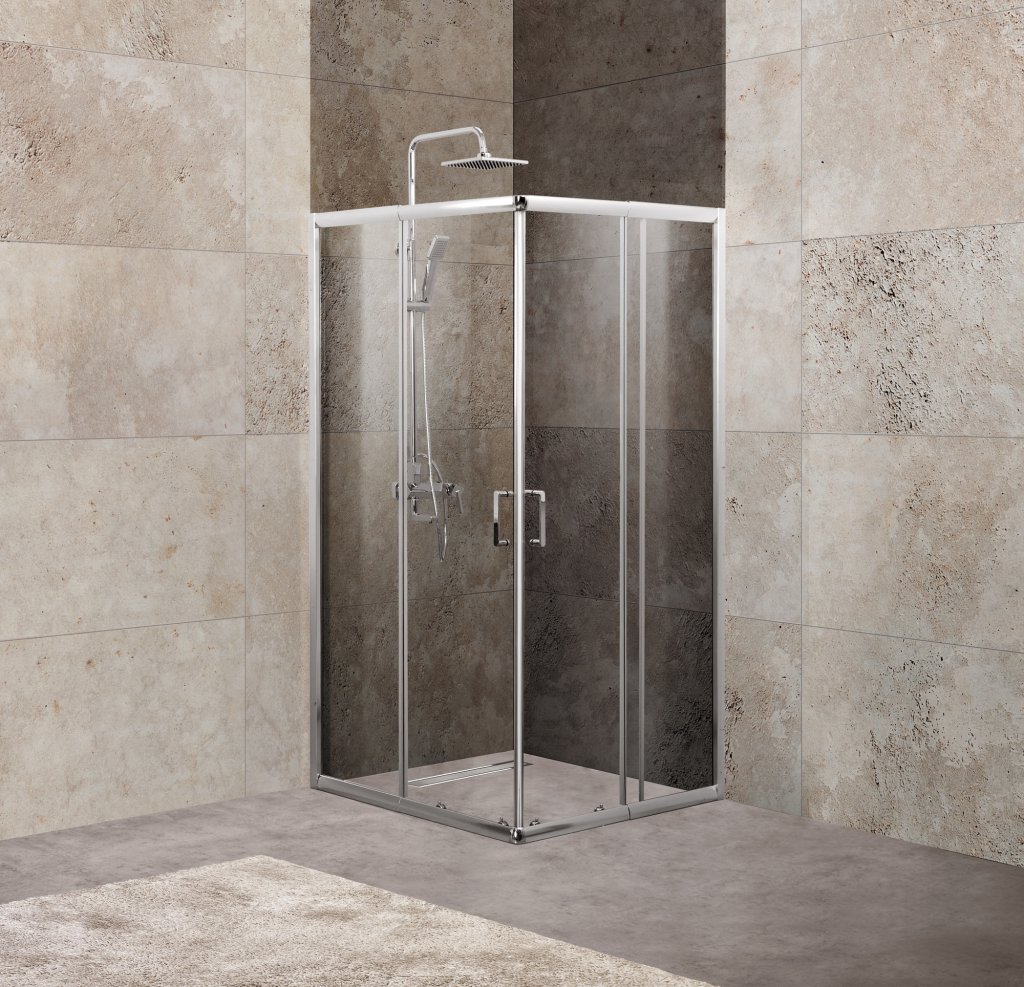 Душевой уголок BelBagno Unique A-2-75/90-P-Cr стекло punto