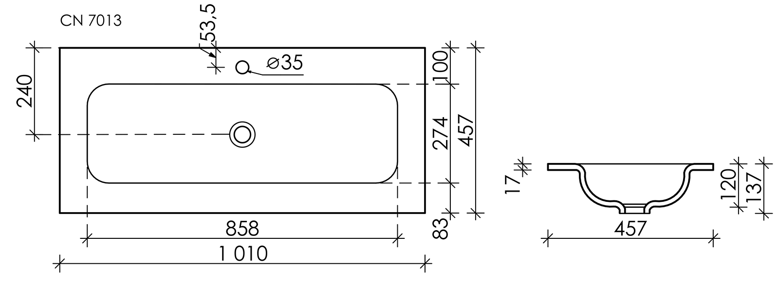 Раковина Ceramica Nova Element CN7013