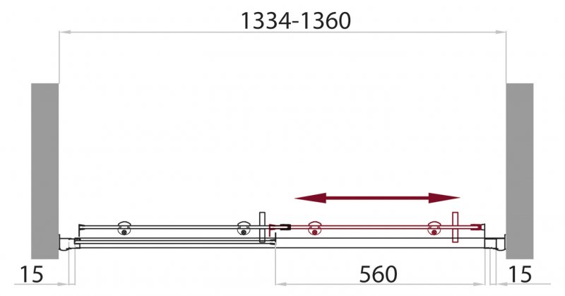 Душевая дверь в нишу BelBagno Uno BF 1 145 P Cr