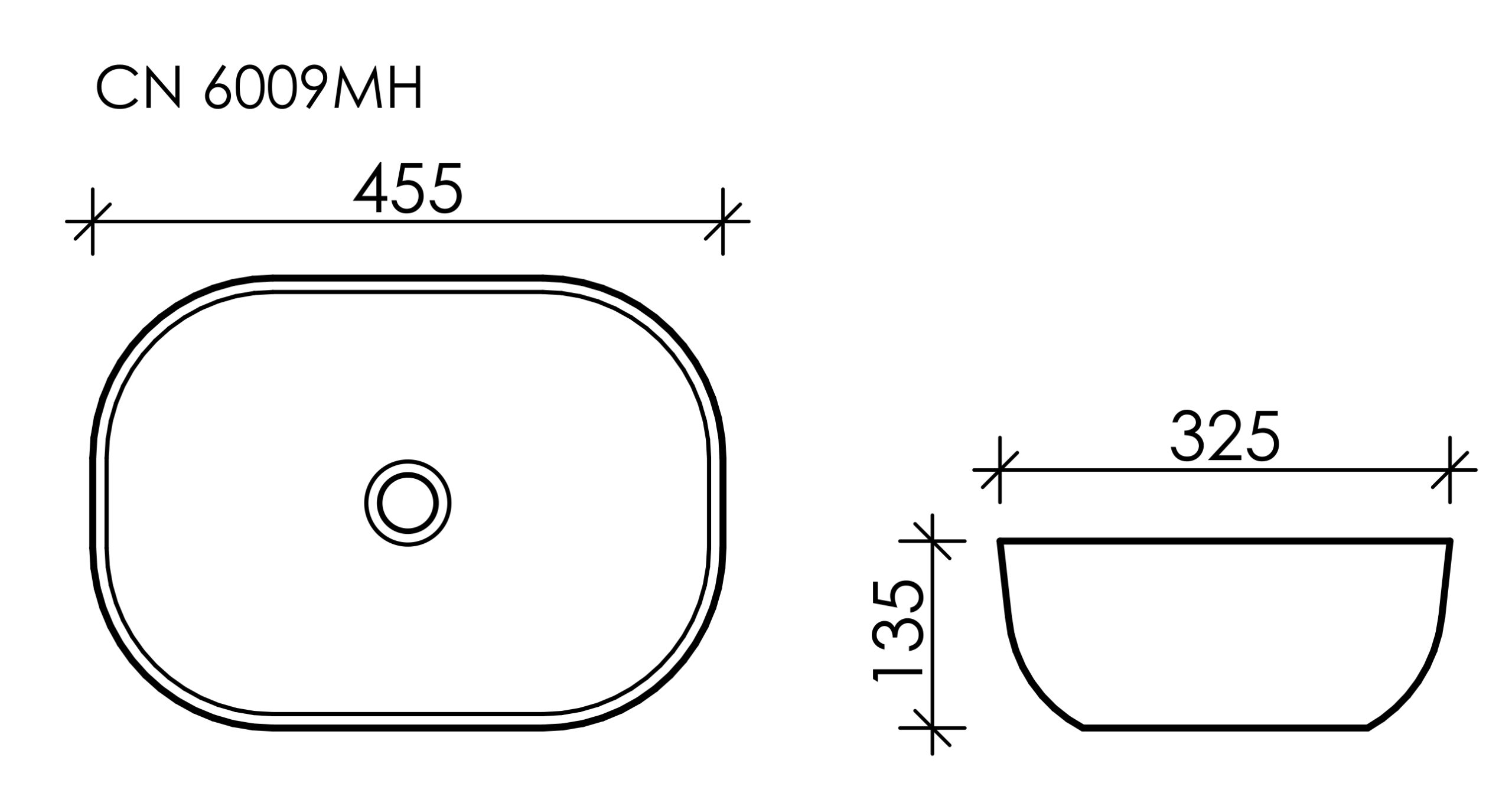 Раковина Ceramica Nova Element CN6009MH антрацит матовый