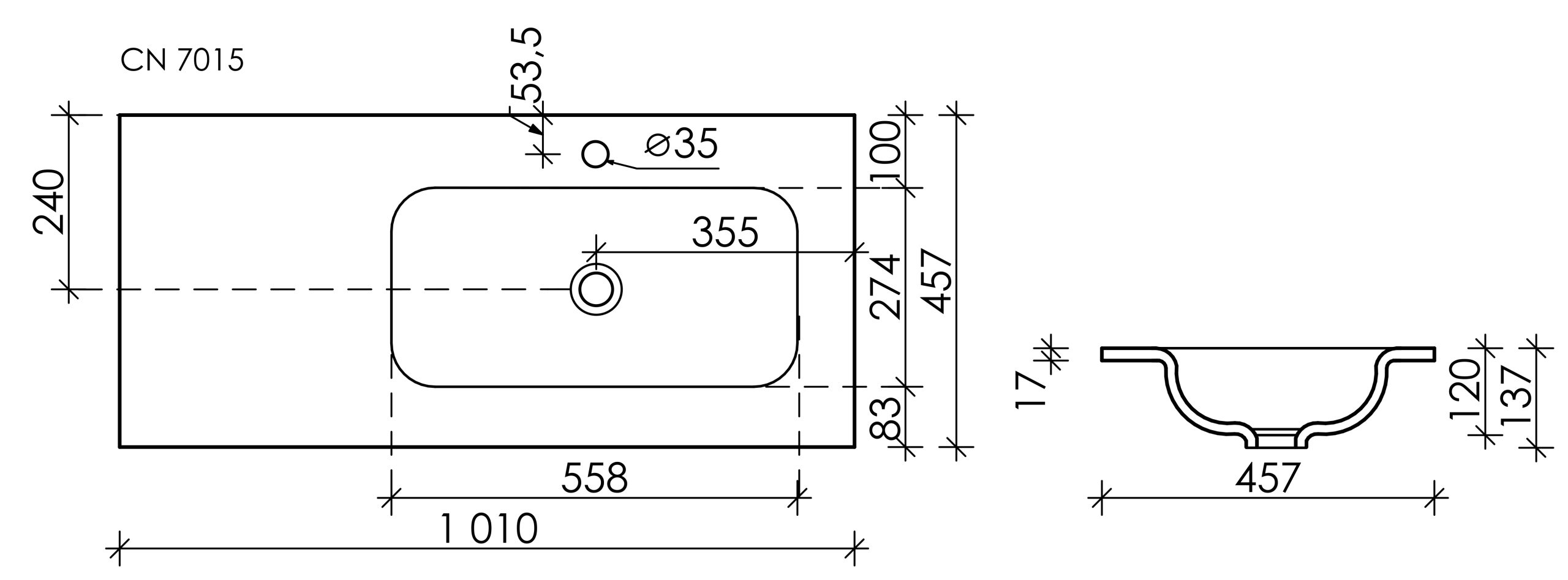 Раковина Ceramica Nova Element CN7015