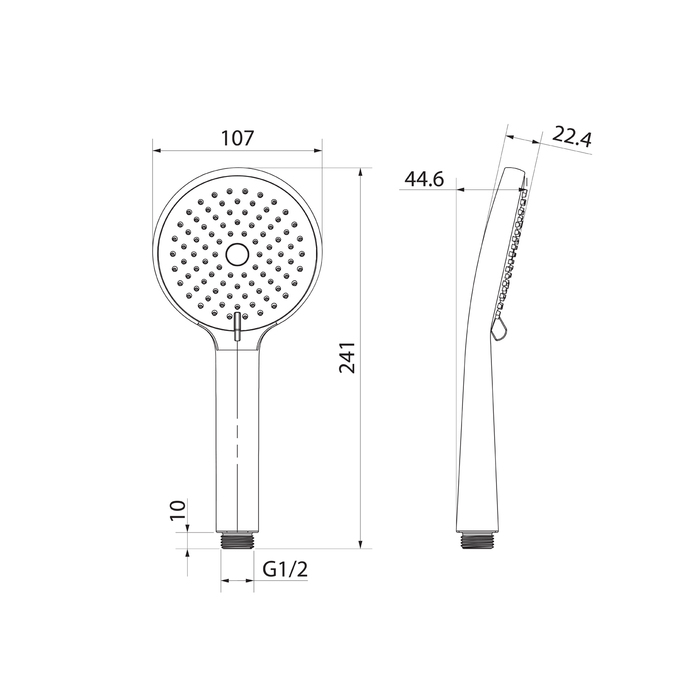 Душевая лейка IDDIS Ray RAY3F0Bi18 черная матовая