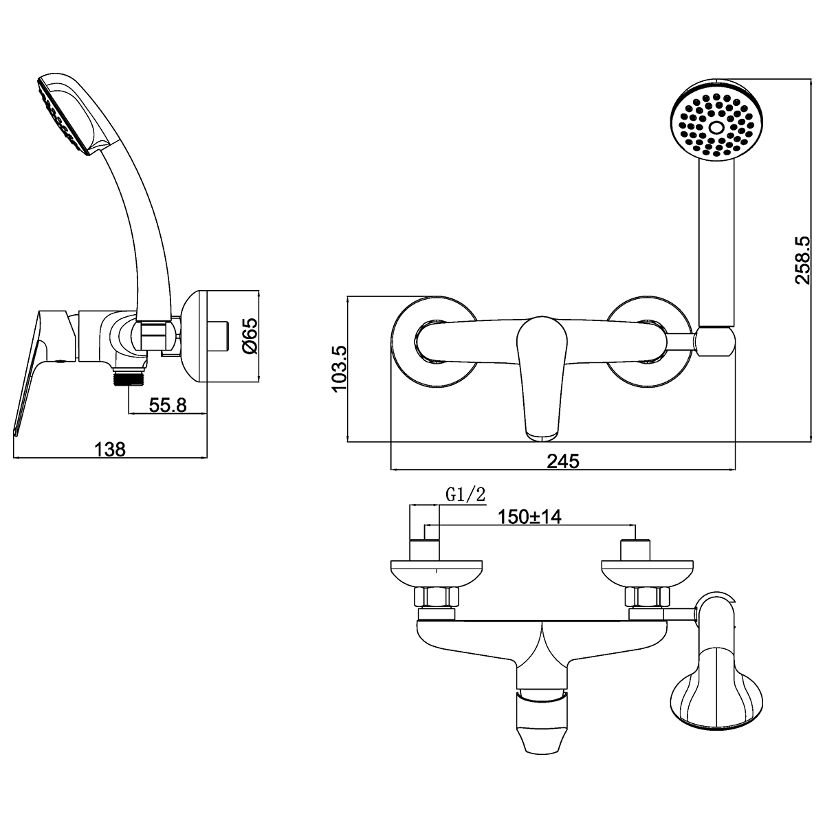 Смеситель для душа Lemark Partner LM6559C