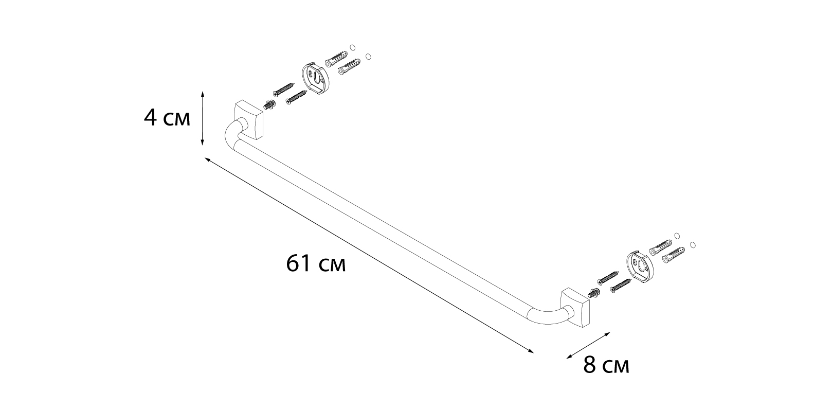 Полотенцедержатель Fixsen Kvadro FX-61301