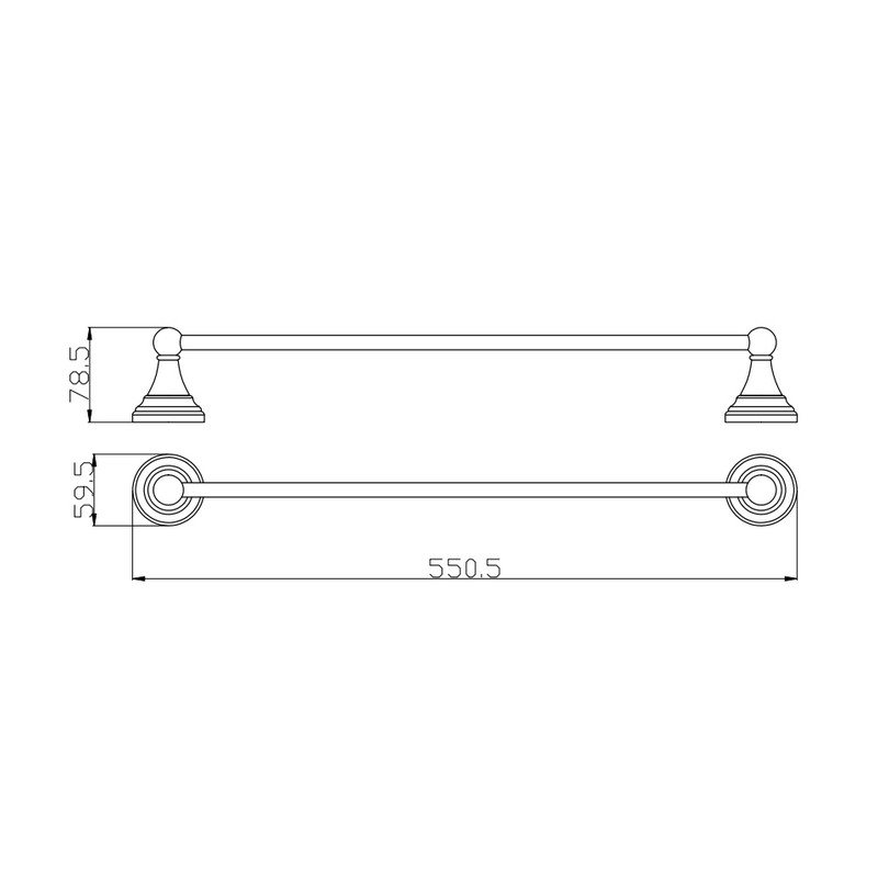 Полотенцедержатель Rav Slezak Morava MKA0701/55Z 55 см, золото