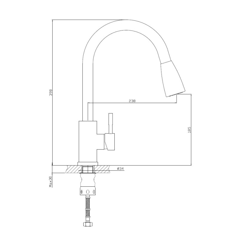 Смеситель для кухни Haiba HB73304-2