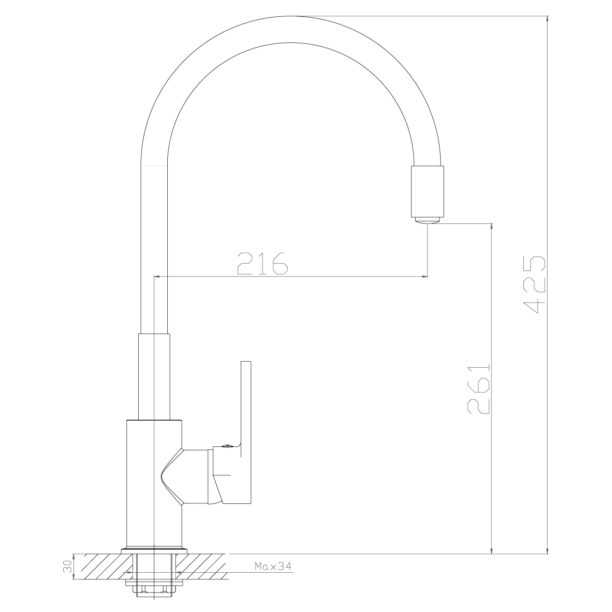 Смеситель для кухни Rossinka Z Z35-35U-White с гибким изливом