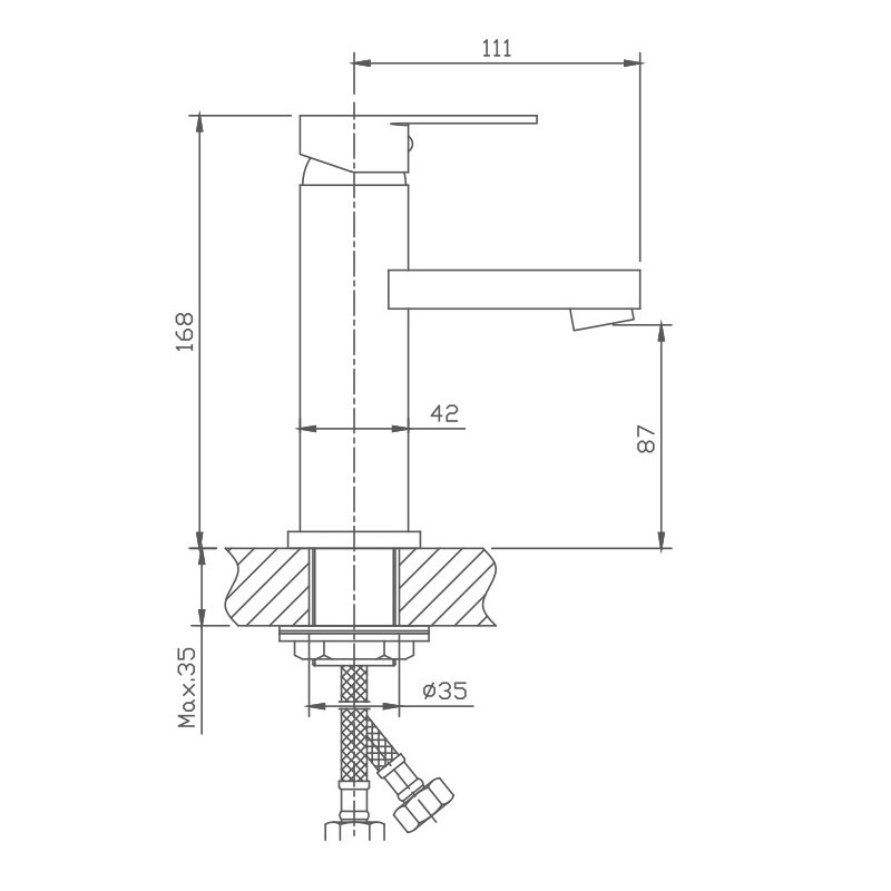 Смеситель для раковины Haiba HB02 HB1002