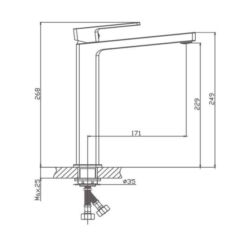 Смеситель для раковины Haiba HB615-7 HB11615-7