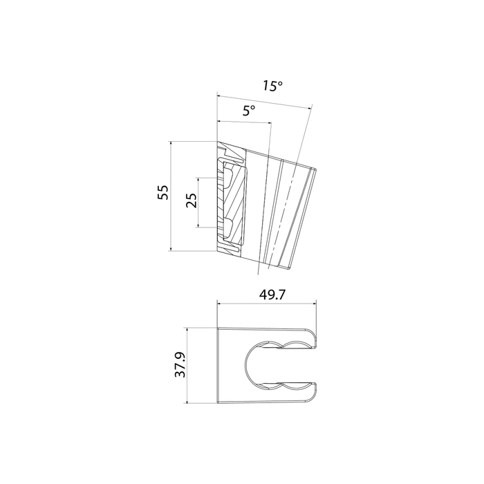 Настенный держатель IDDIS Shower Holder 080BL00i53 черный