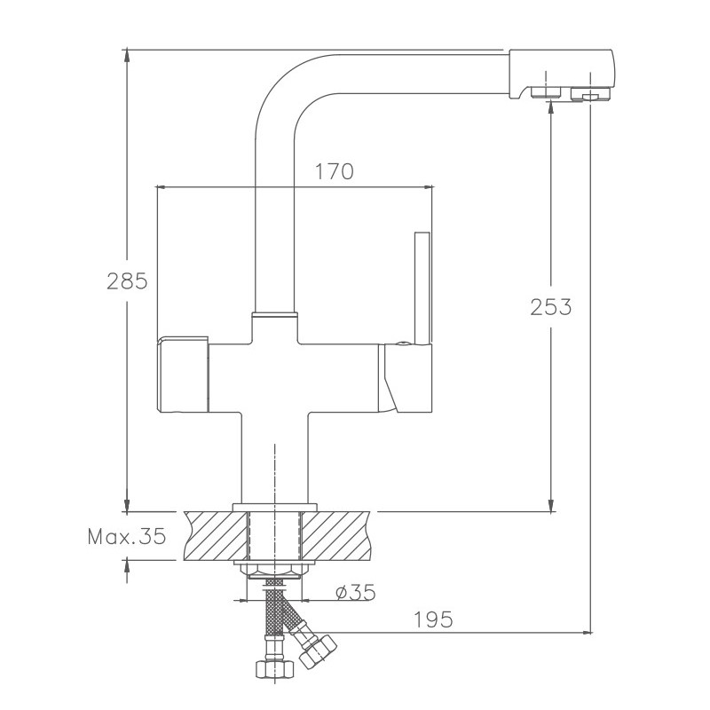 Смеситель для кухни Haiba HB088-9 HB70088-9