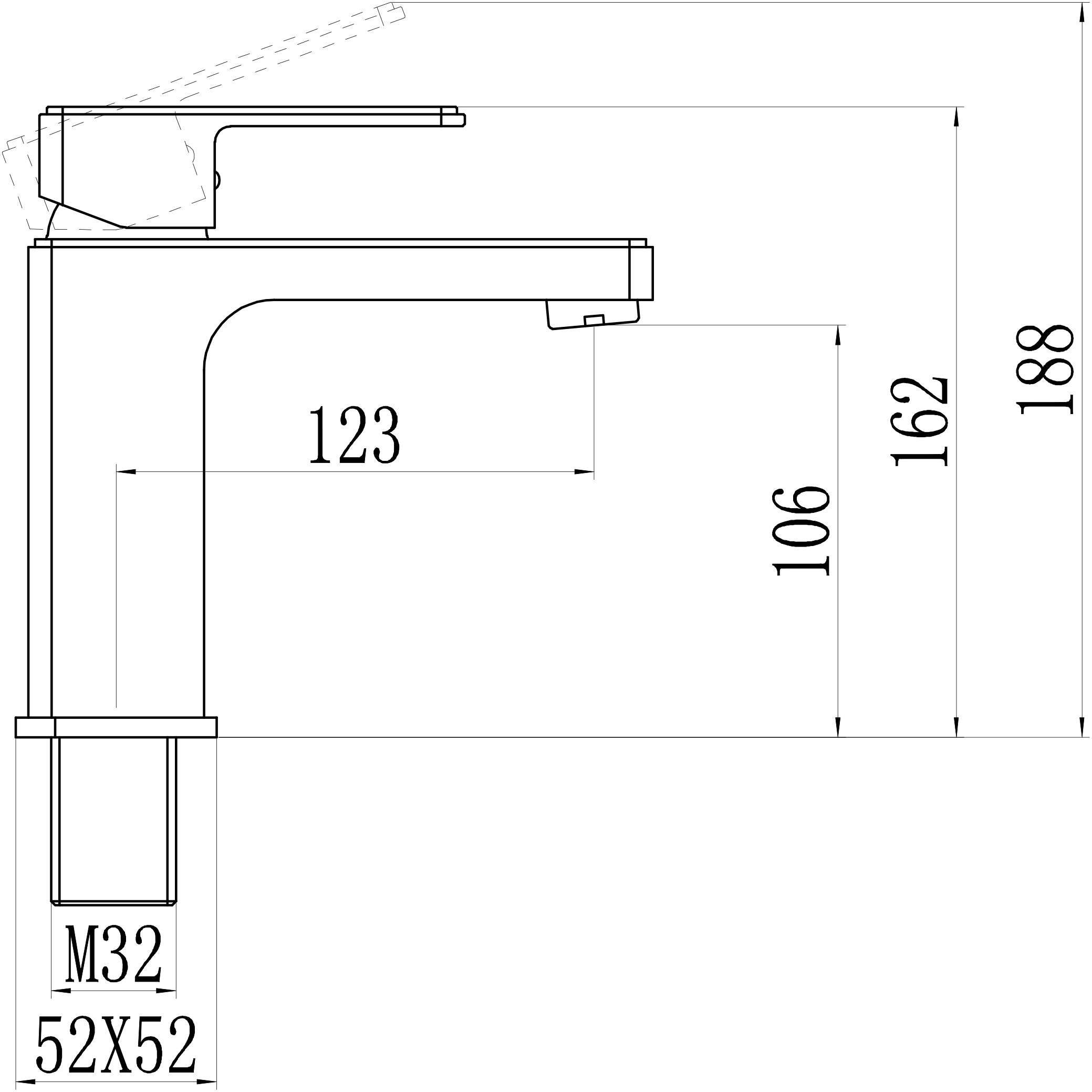 Смеситель для раковины Savol S-600701