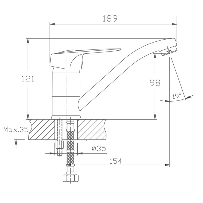 Смеситель для кухни Haiba HB37 HB4537