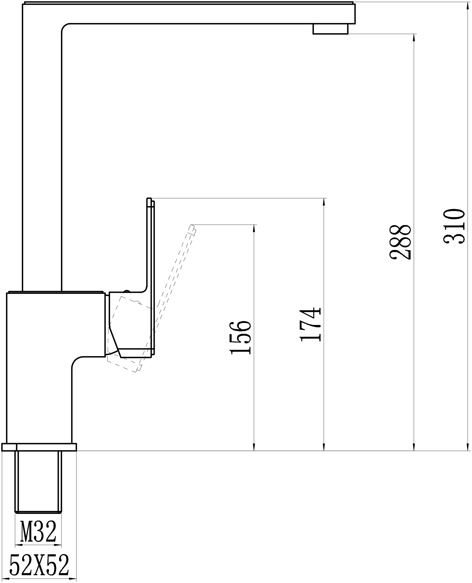 Смеситель для кухни Savol S-600706F