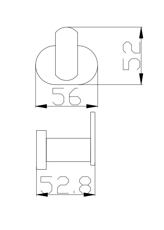 Крючок Rav Slezak Yukon YUA0100CMAT черный матовый