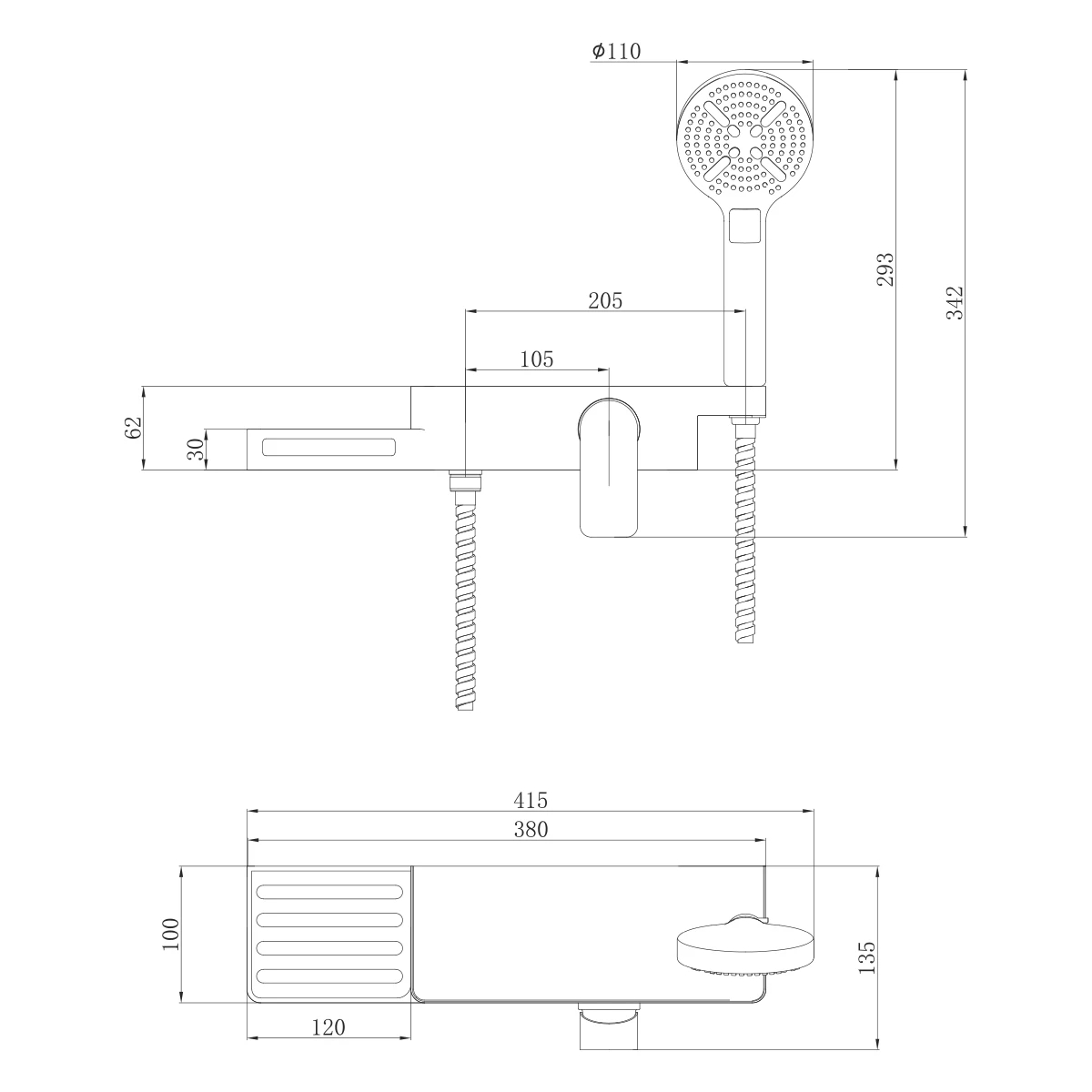 Смеситель для душа Lemark Unibox LM6903CW