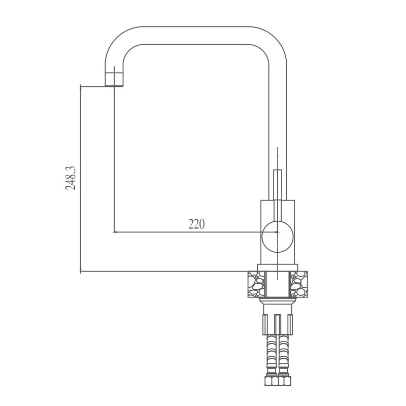 Смеситель для кухни Haiba HB70304-4