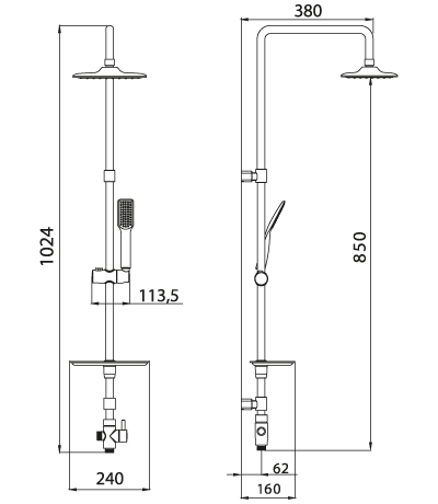 Душевая стойка Lemark LM8804C