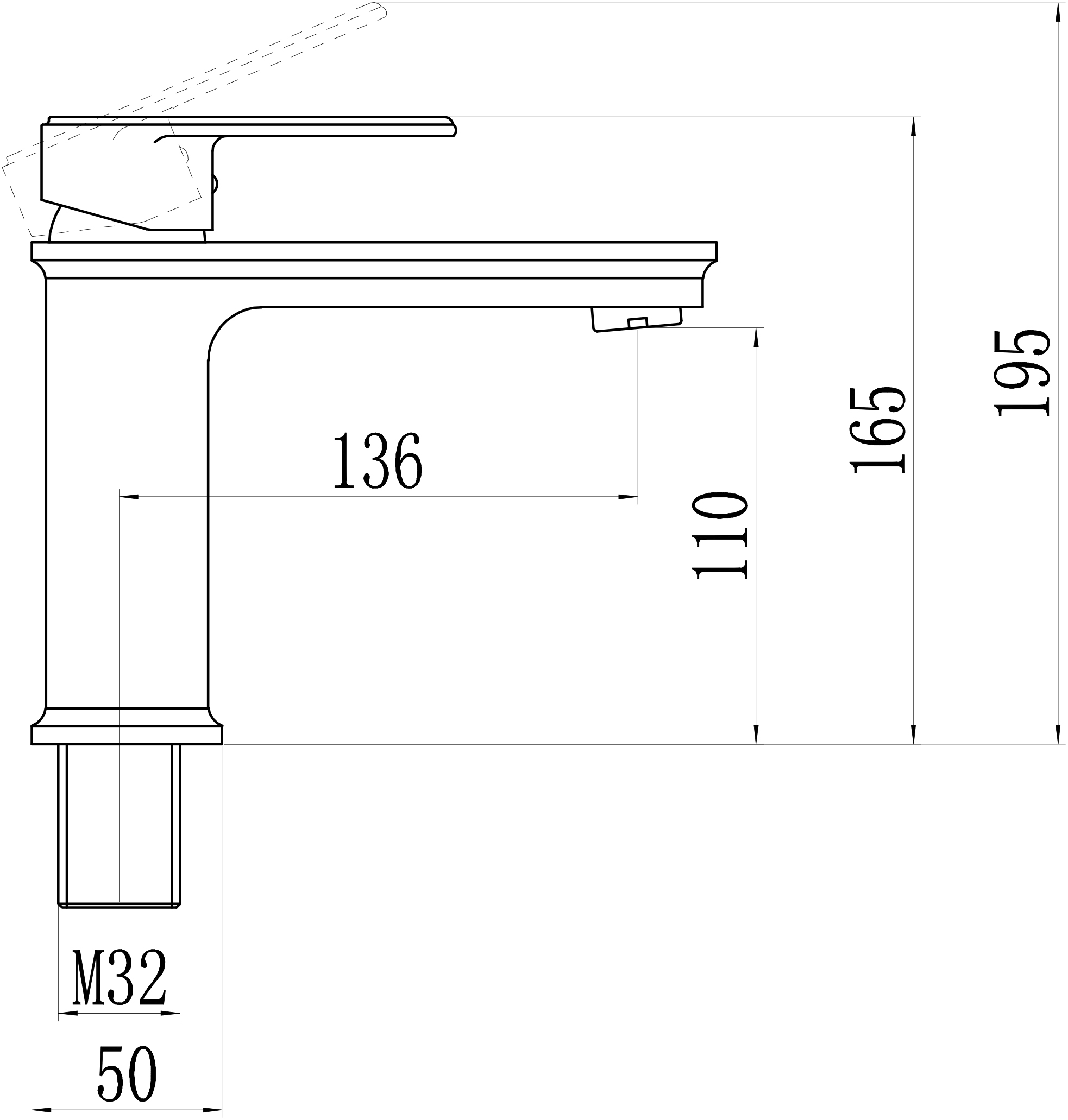 Смеситель для раковины Savol S-600301