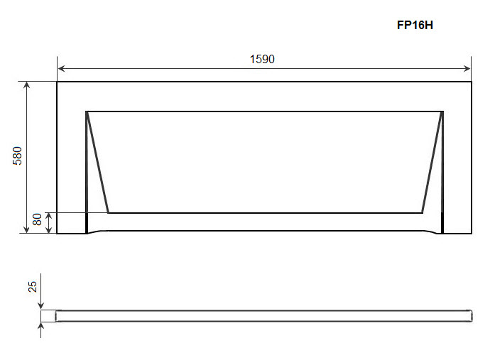 Экран Timo FP16H 159x58