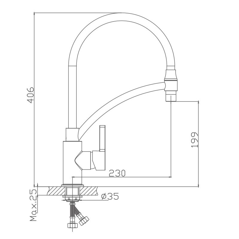 Смеситель для кухни Haiba HB643-8 HB73643-8