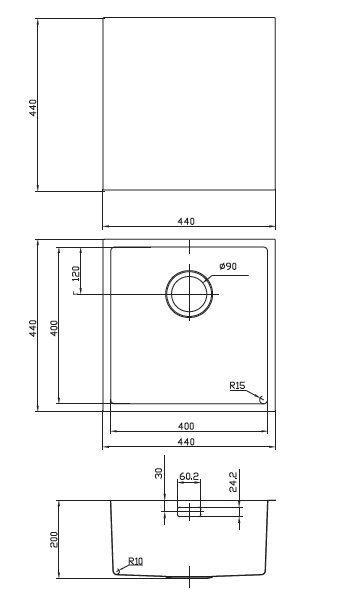 Мойка кухонная IDDIS Edifice EDI44B0i77