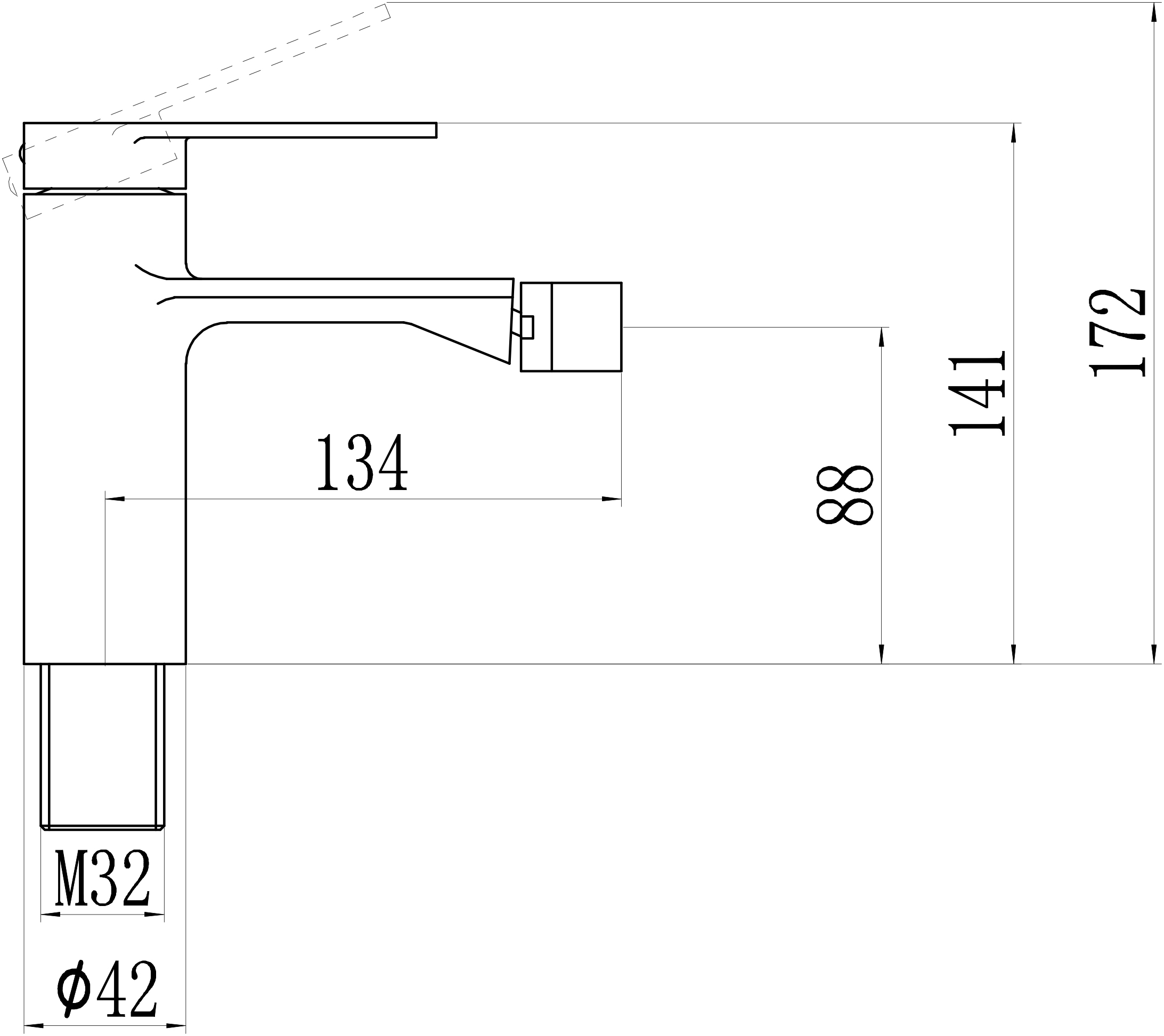 Смеситель для биде Savol S-601860H